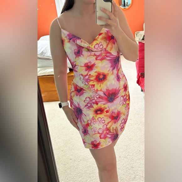 Floral Multicolor Women's Dress - Picture 2 of 3